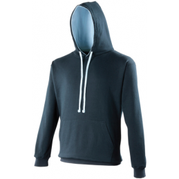 SWEAT CAPUCHE CONTRASTE NAVY/BLUE SKY