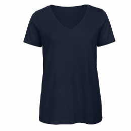 T SHIRT COL V B&C-BLACK