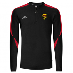 Sweat zip noir/rouge -...