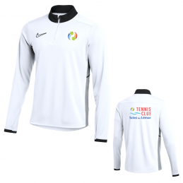 Sweat zip blanc Adulte -...